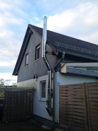 Bild doppelwandiger Schornstein mit Verzug klein